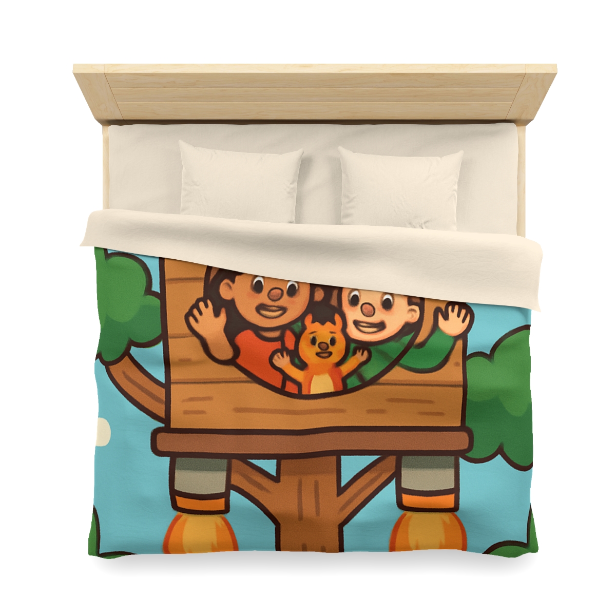 Rocket Powered Treehouse Forest unique patterned duvets
