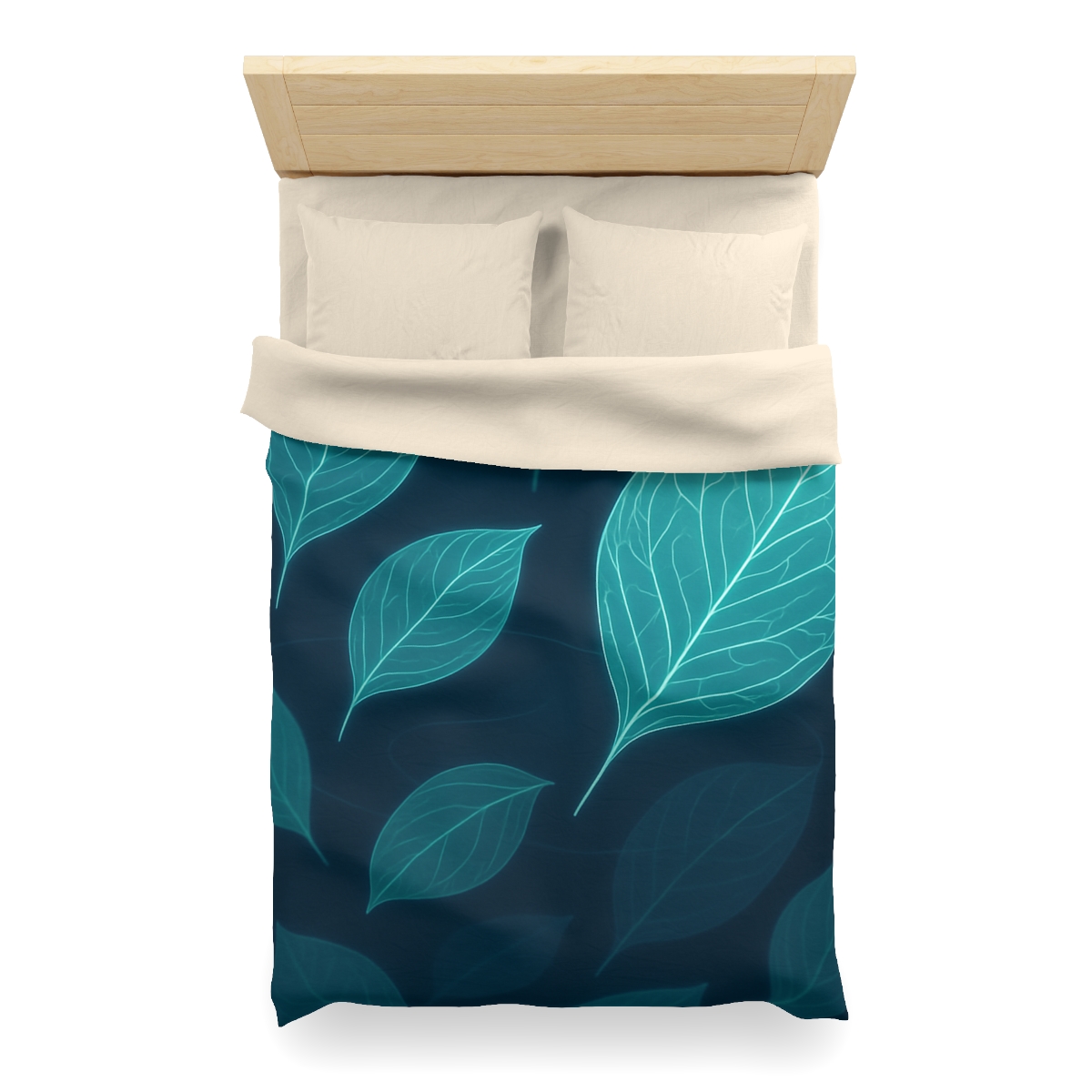 Orbiting Leaf Vein Circuit trendy bedroom duvets