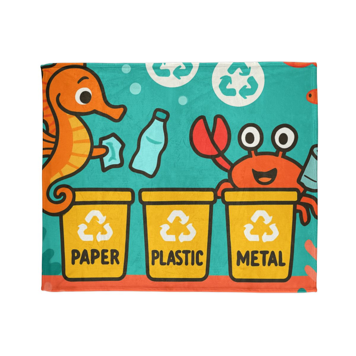 Coral City Recycling Seahorse Patrol warm winter blankets