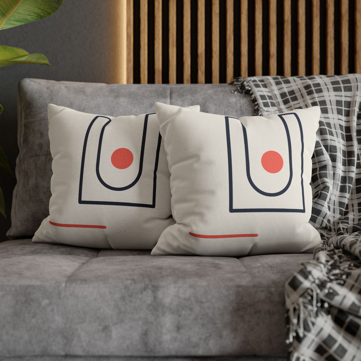 Orbit Gap Rectangles designer print pillow cases