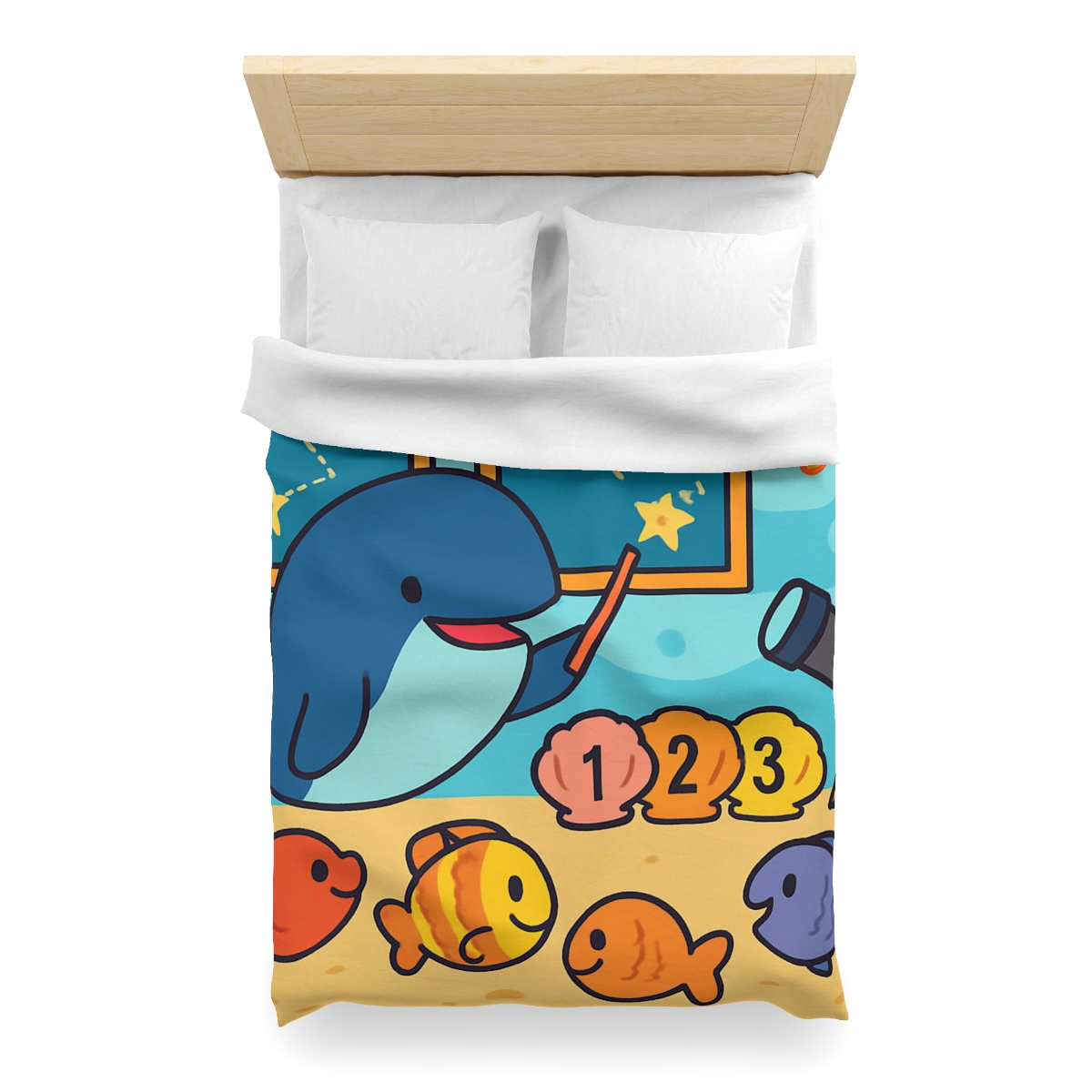 Cosmic Coral Classroom unique patterned duvets