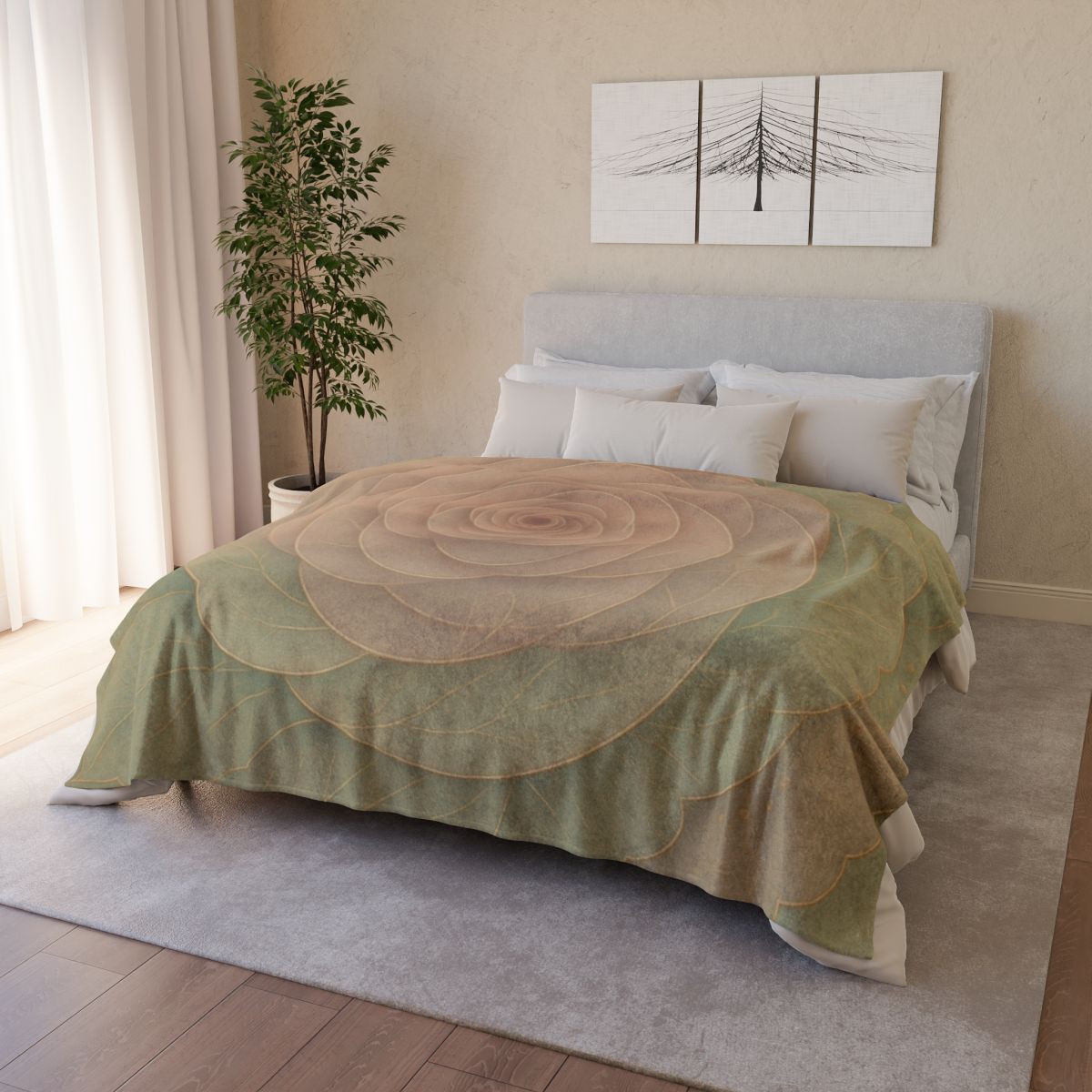 Petal Coil Tapestry stylish throw blankets