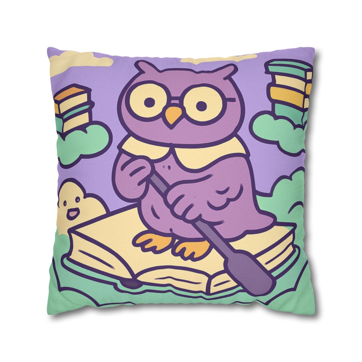 Cloud Library Owl Boat trendy patterned pillow cases