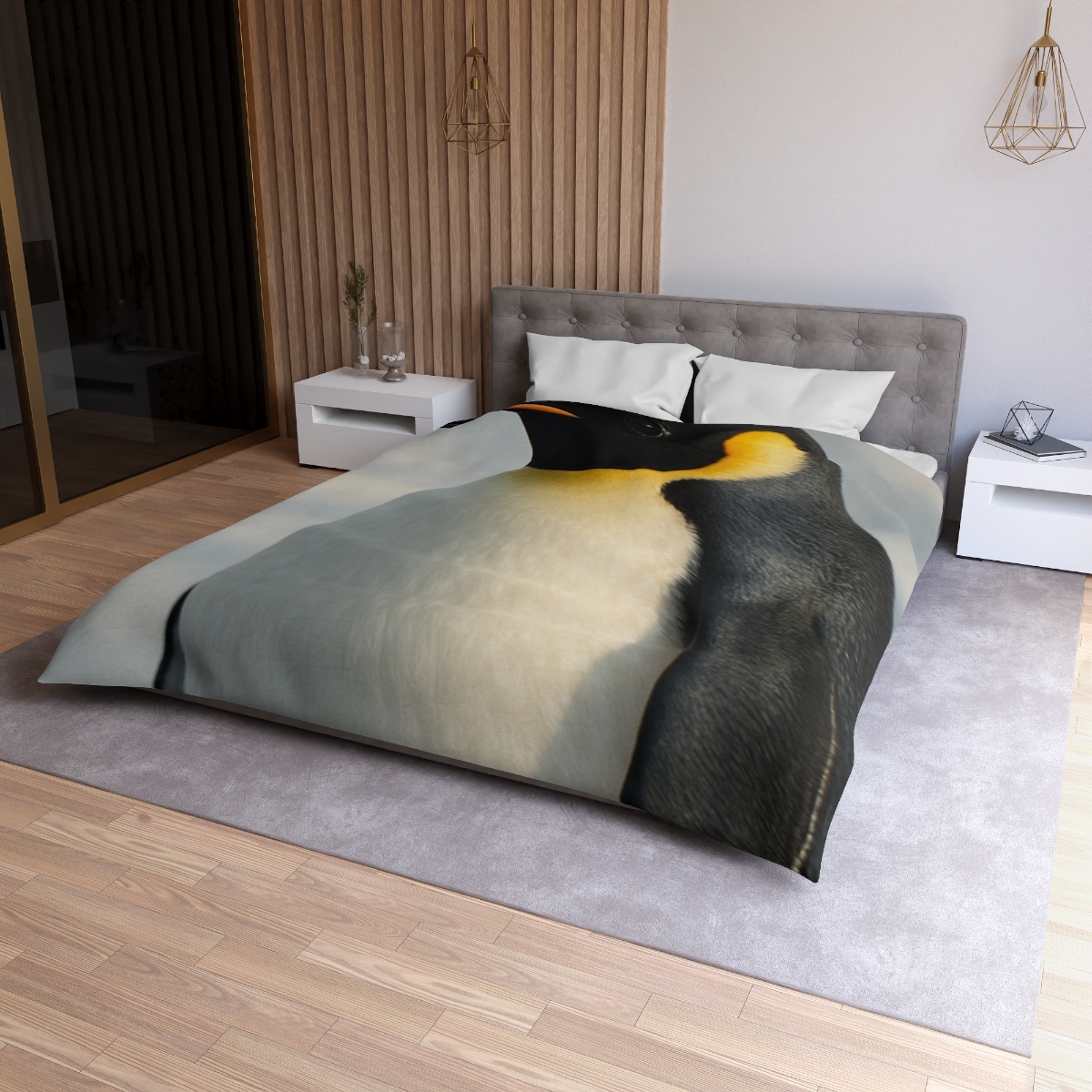 Aurora Drift Emperor Penguin stylish duvet covers