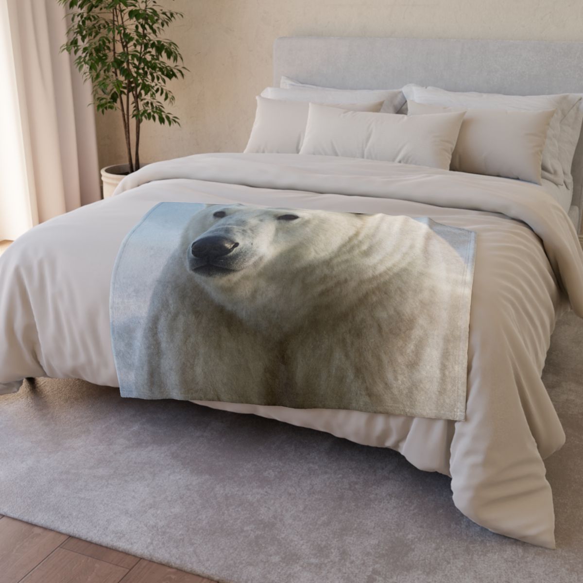 Glacier Sentinel Polar Bear unique gift blanketscustom blankets