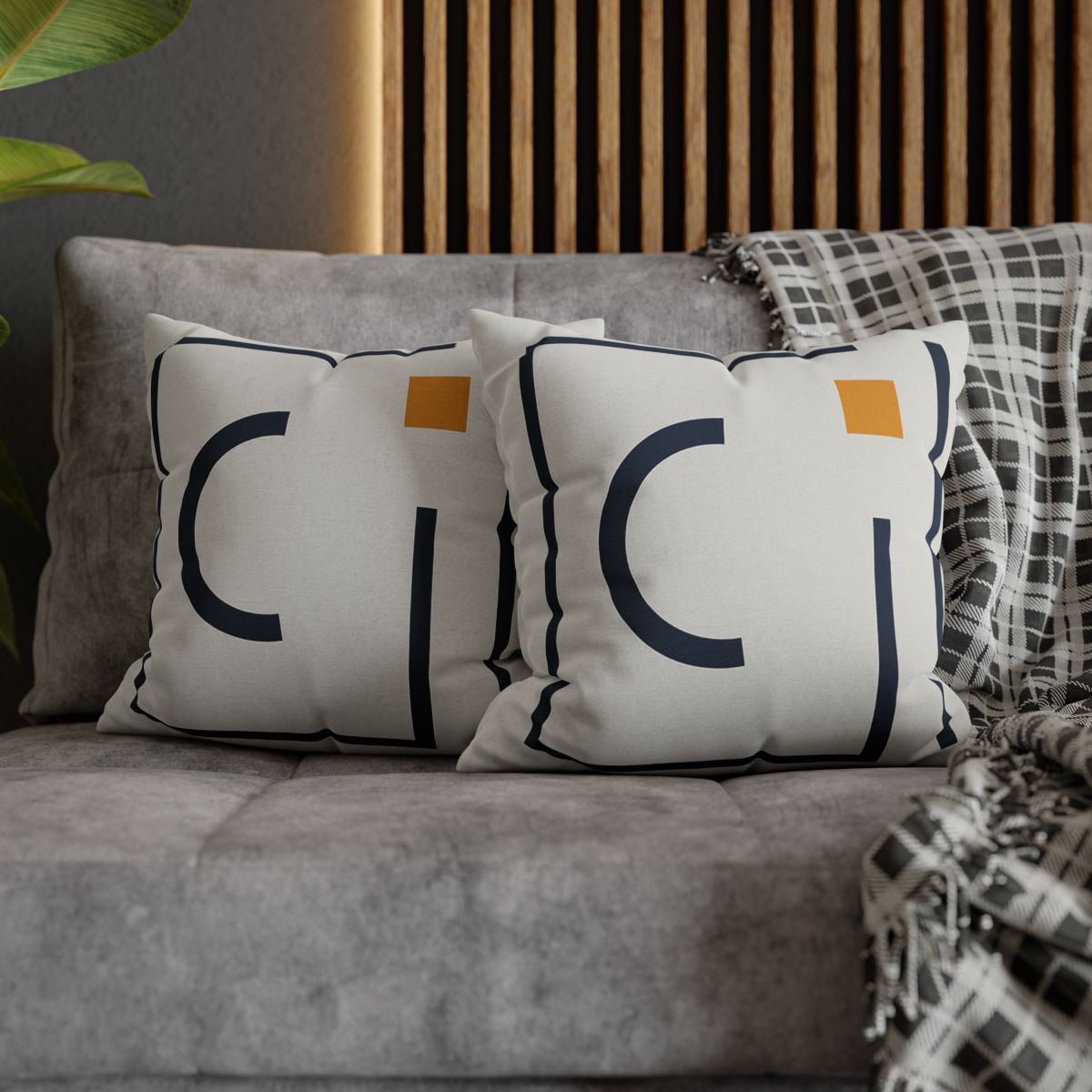 Broken Frame With Floating Arc trendy patterned pillow cases