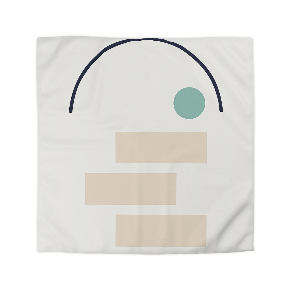 Quiet Arc With Stepped Blocks designer printed duvets