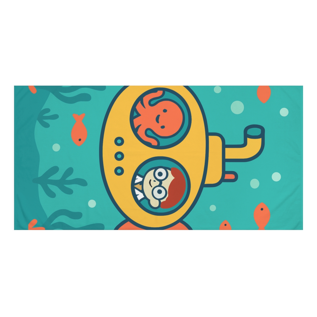 Ocean Explorer Submarine personalized bath towels
