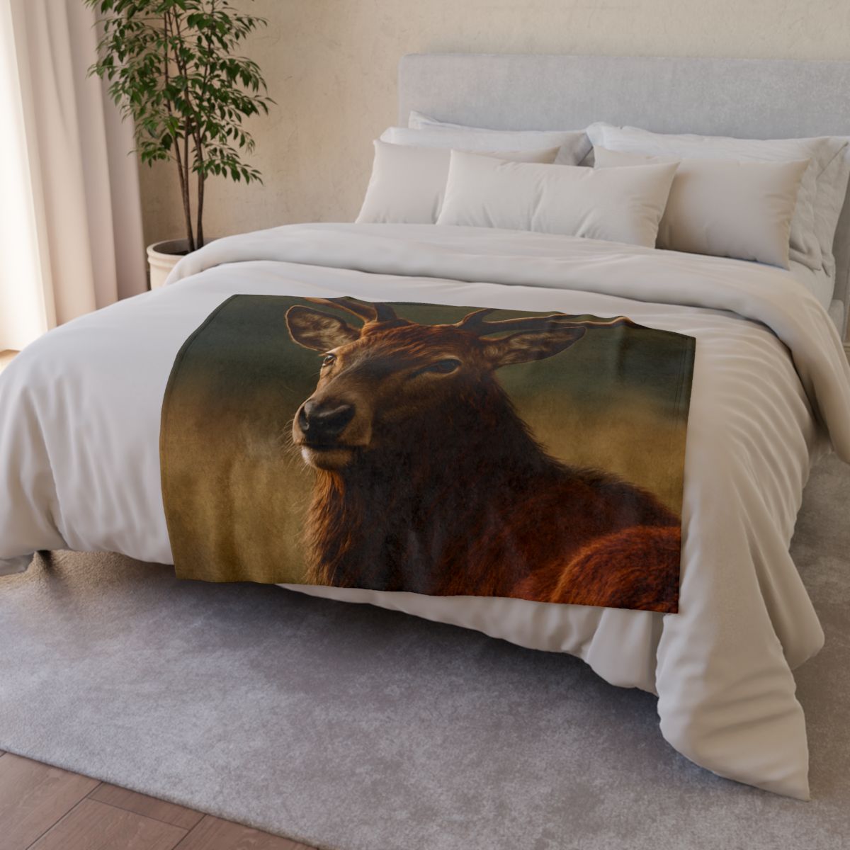 Amber Glance Red Deer decorative home blankets