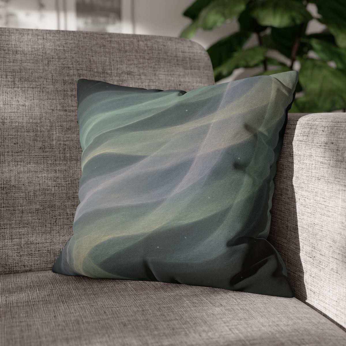 Auroral Cosmic Silk Currents designer print pillow cases