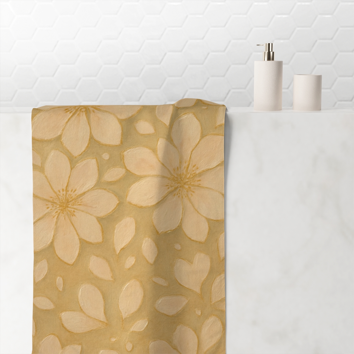 Petal Mosaic Overlay unique gift towels