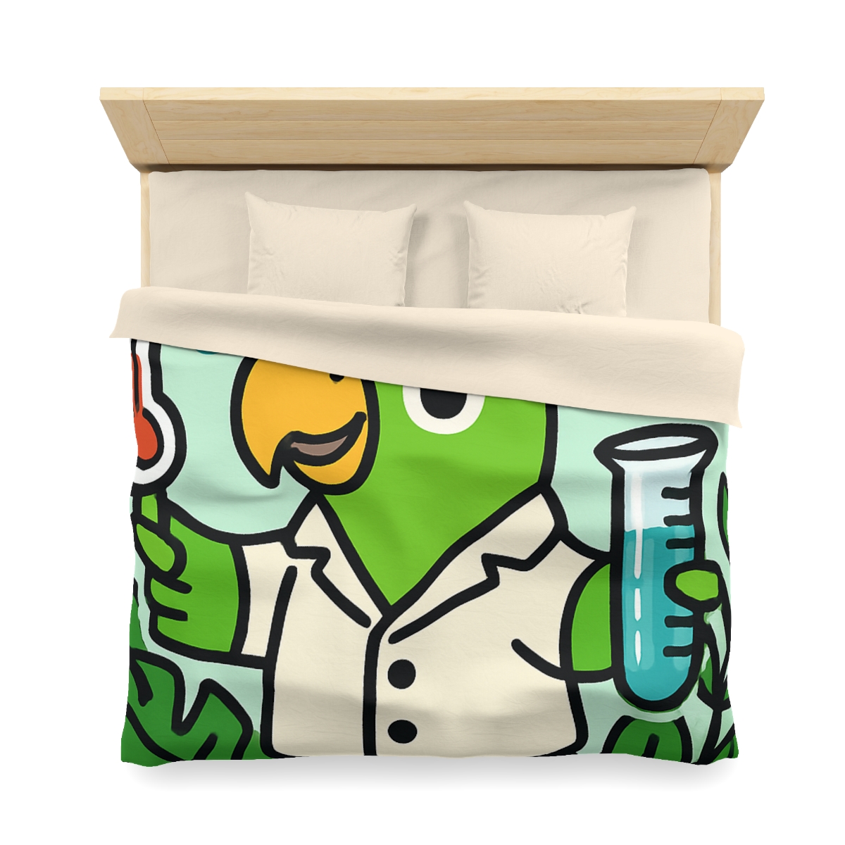 Rainforest Weather Lab With Parrot Scientist unique patterned duvets