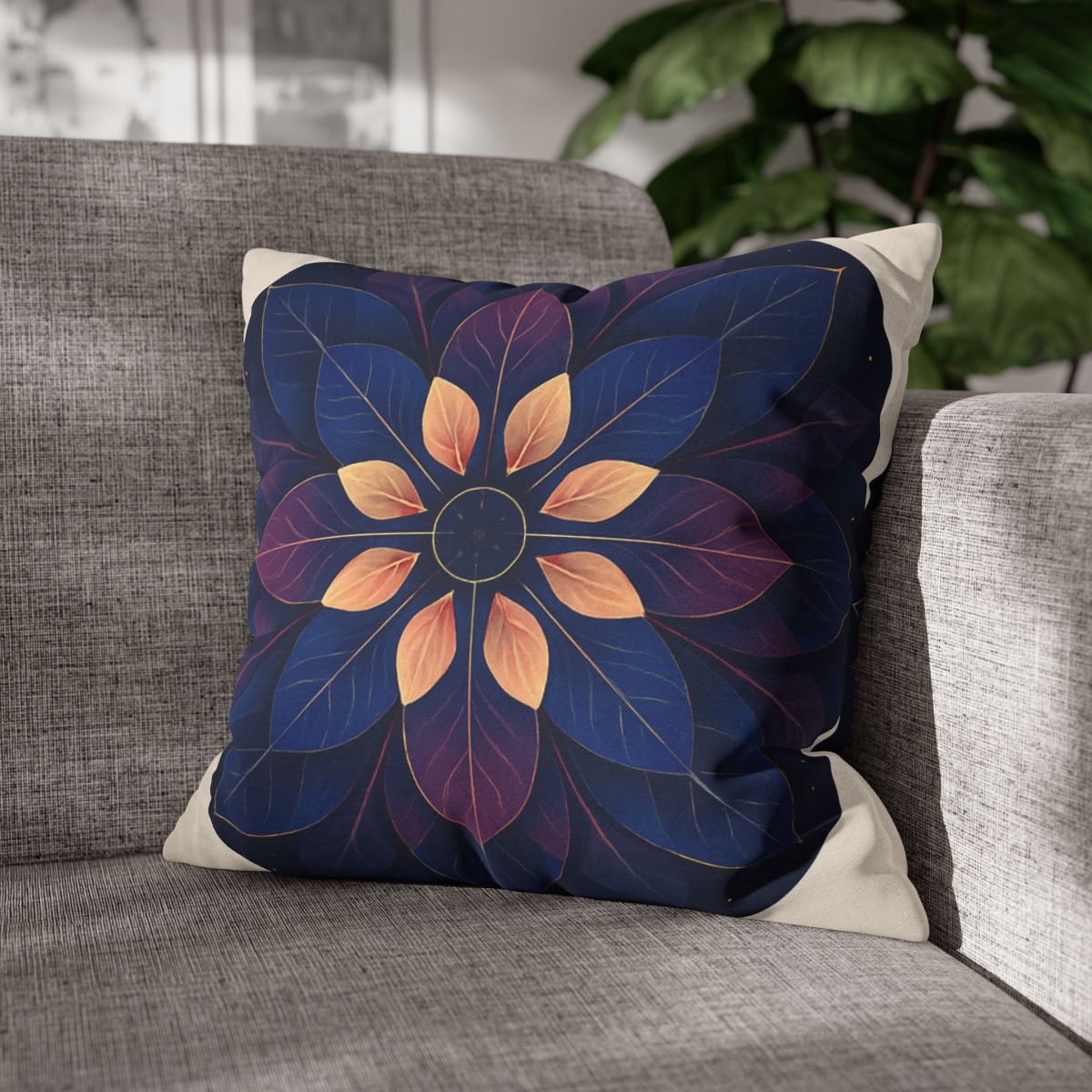 Petal Prism Mandala custom pillow cases