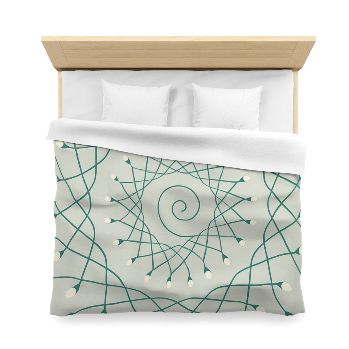 Spiral Sprout Lattice personalized bedding duvets