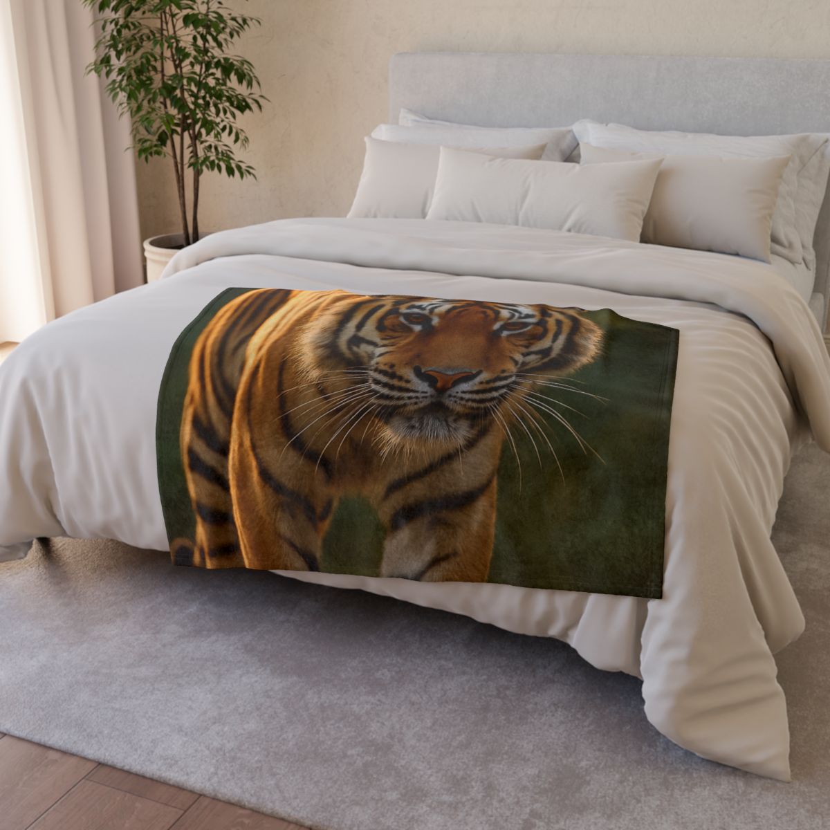 Forest Stalker Bengal Tiger soft fleece blankets