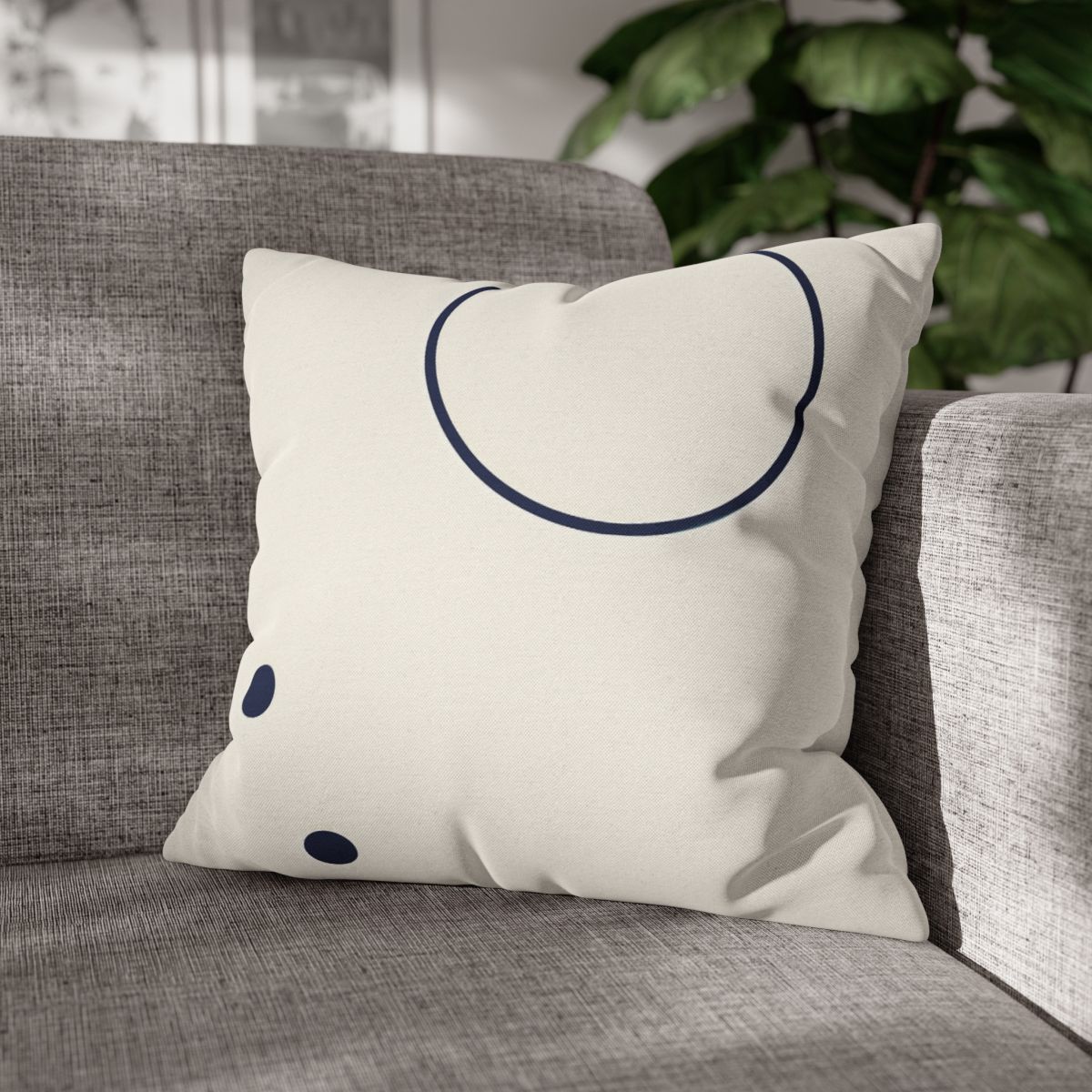 Orbiting Arc And Twin Dots designer print pillow cases