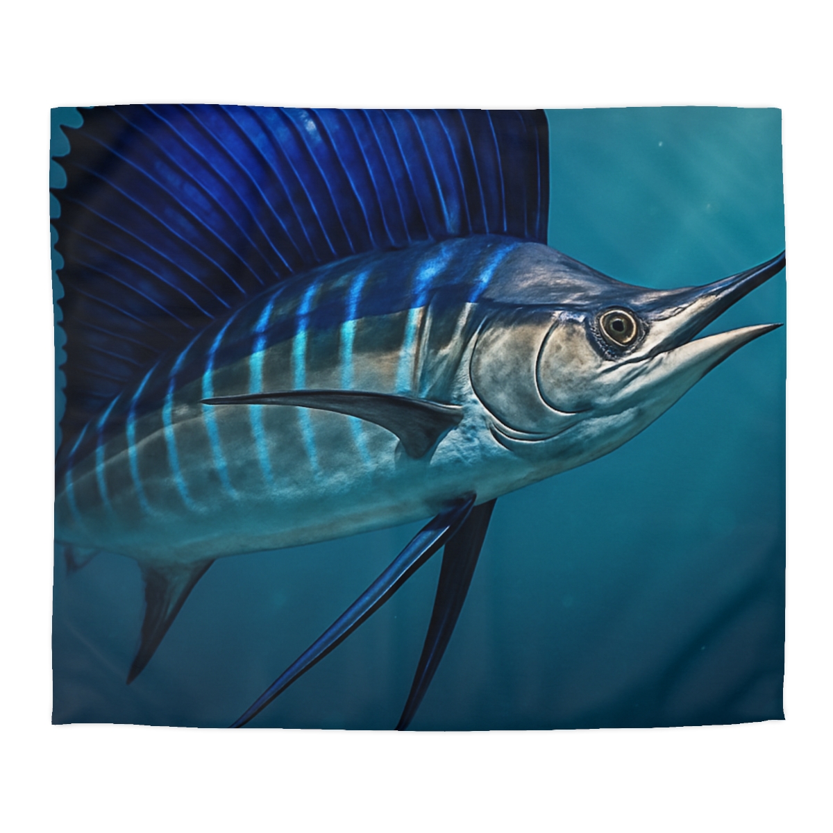 Starlit Surge Sailfish stylish duvet covers