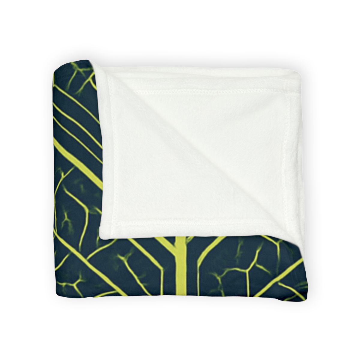 Leaf Vein Circuit Mosaic designer printed blankets