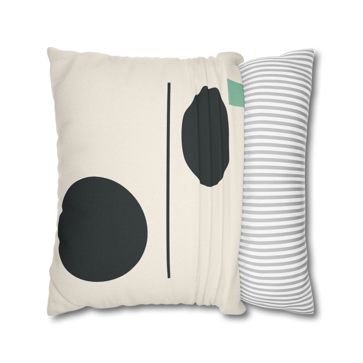 Offset Circle Bar Pairing designer print pillow cases