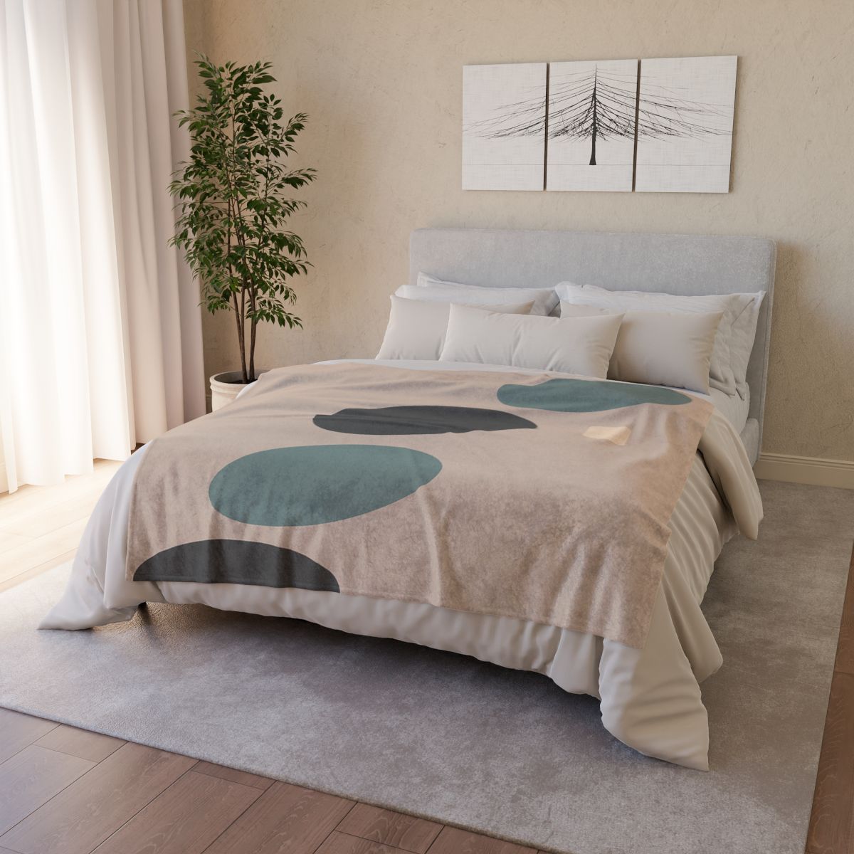 Staggered Ovals With Pause custom blankets