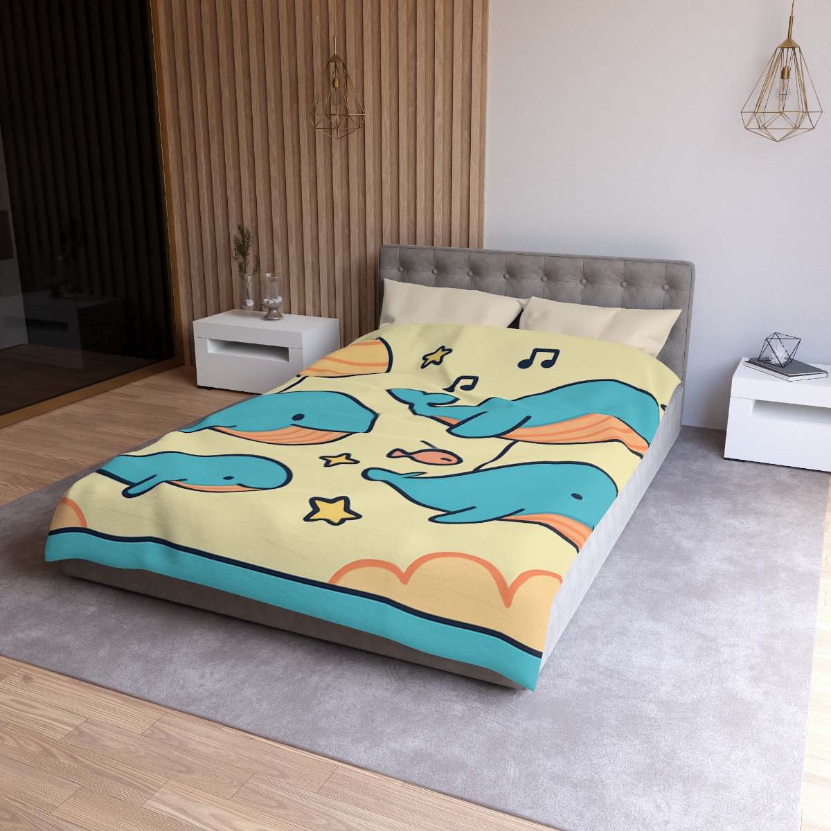 Cosmic Whale Parade duvets for gifts