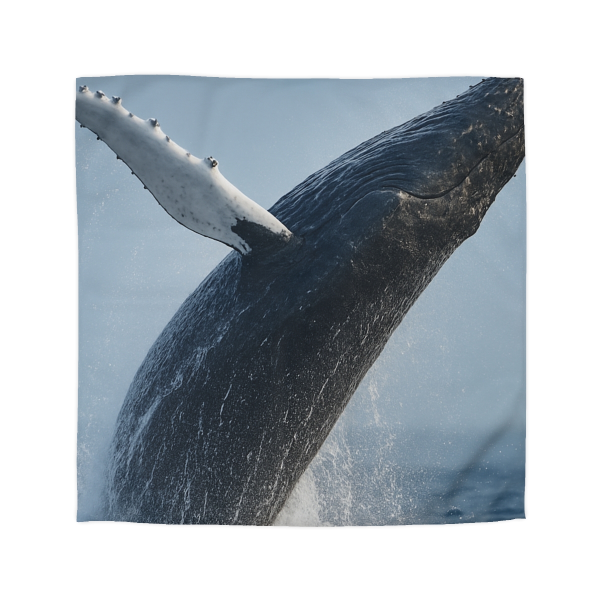 Humpback Whale Rising Calm designer printed duvets