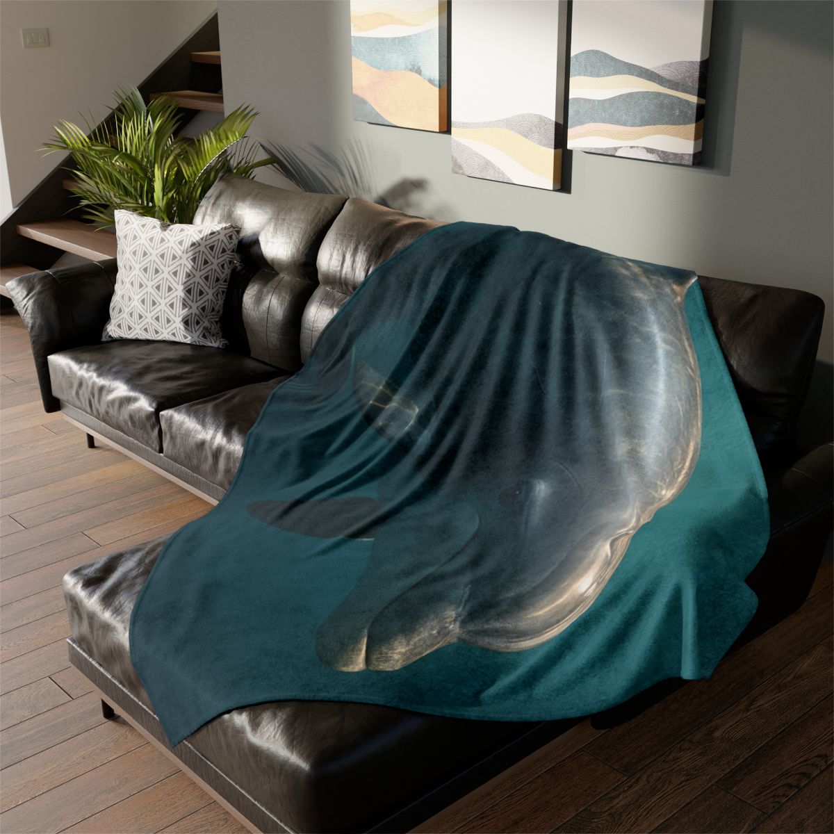 Nebula Drift Bottlenose Dolphin soft fleece blankets