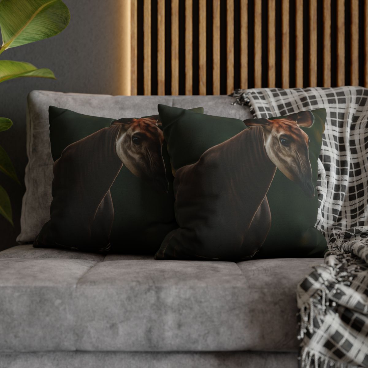 Velvet Shadow Okapi unique gift pillow cases