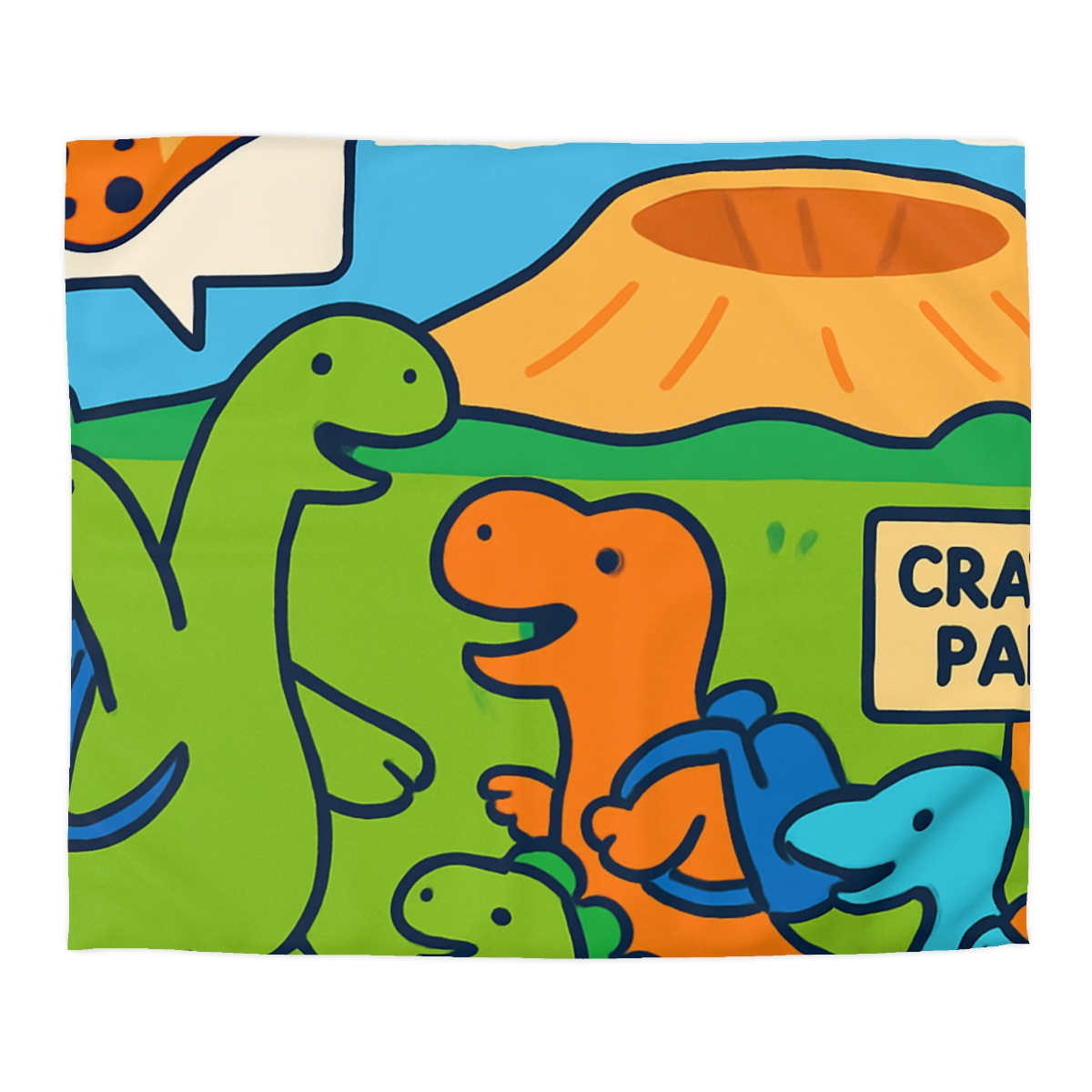 Cosmic Dino Field Trip unique patterned duvets