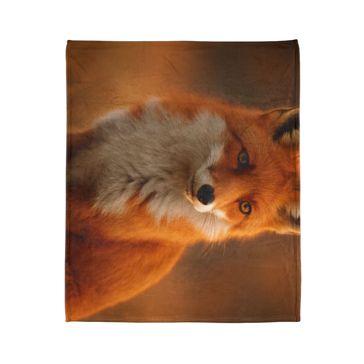 Crimson Whisper Red Fox personalized cozy blankets