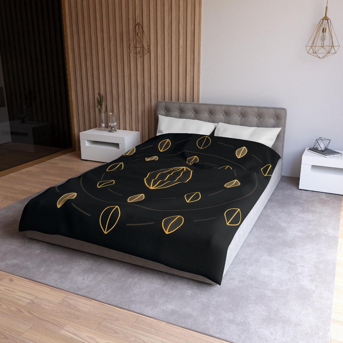 Orbiting Seed Ring Pattern stylish duvet covers