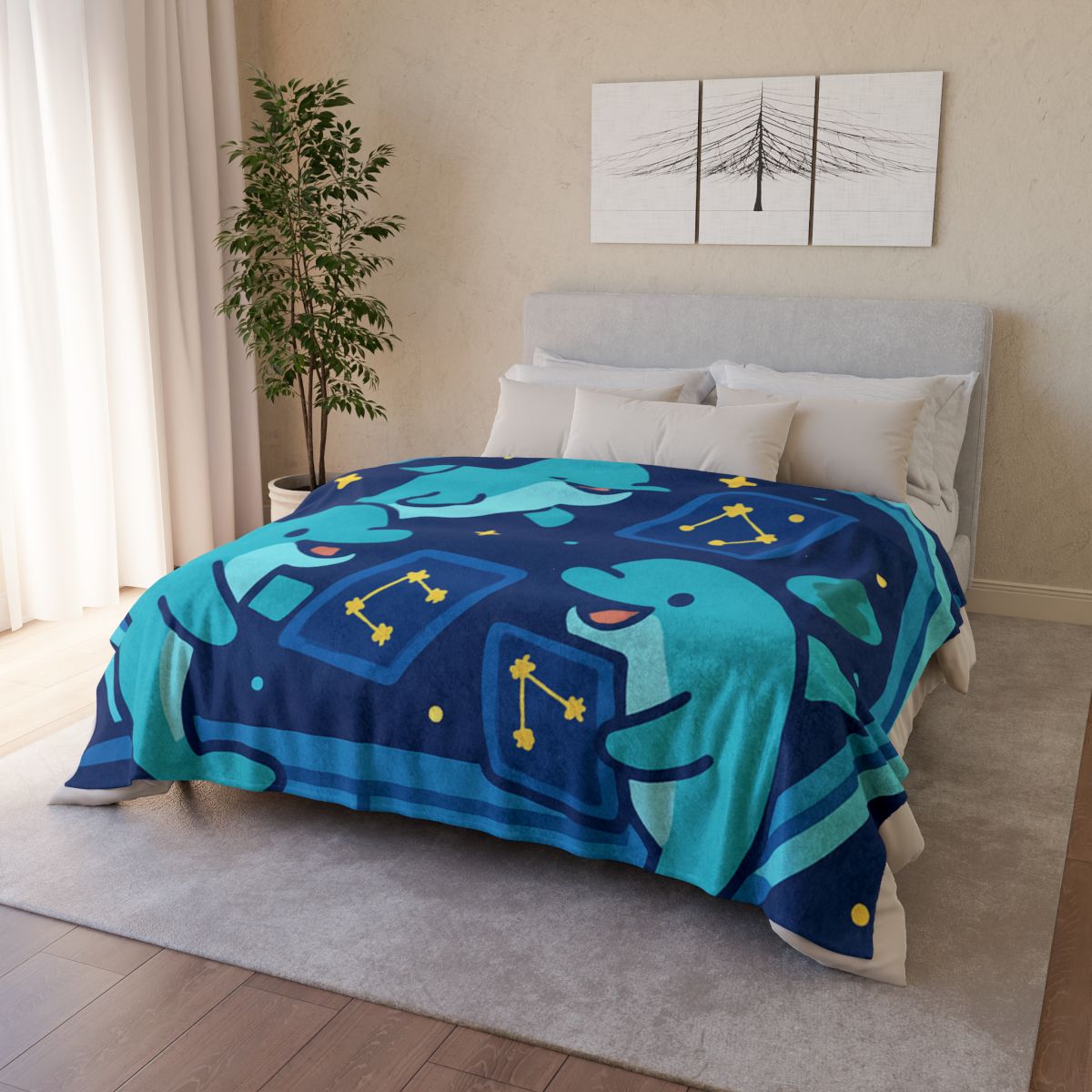 Cosmic Dolphin Classroom designer printed blankets
