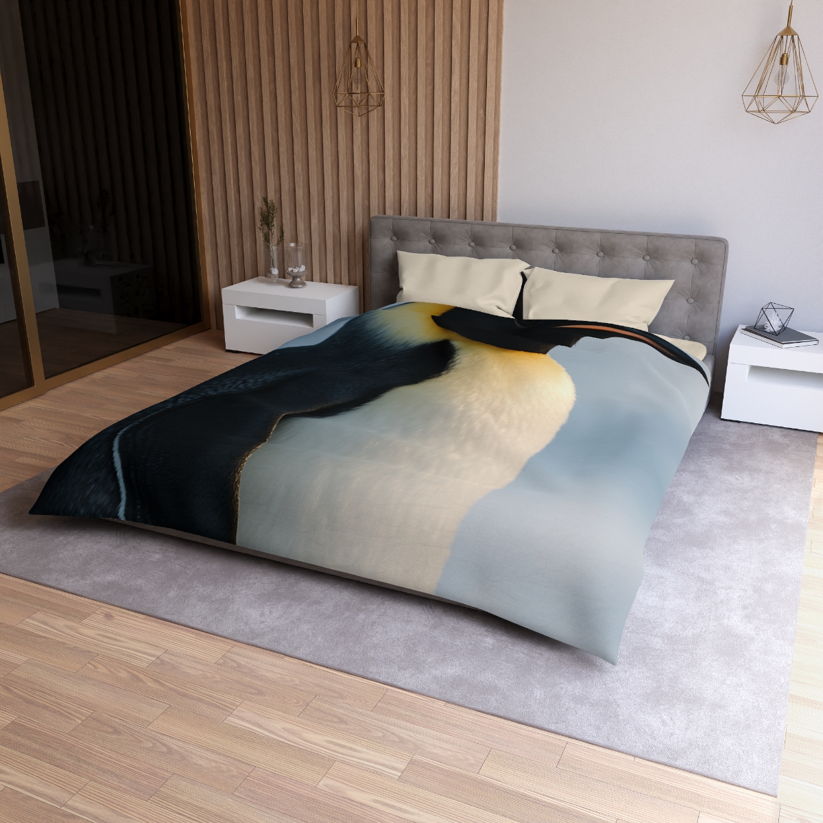 Glacier Gaze Emperor Penguin stylish duvet covers
