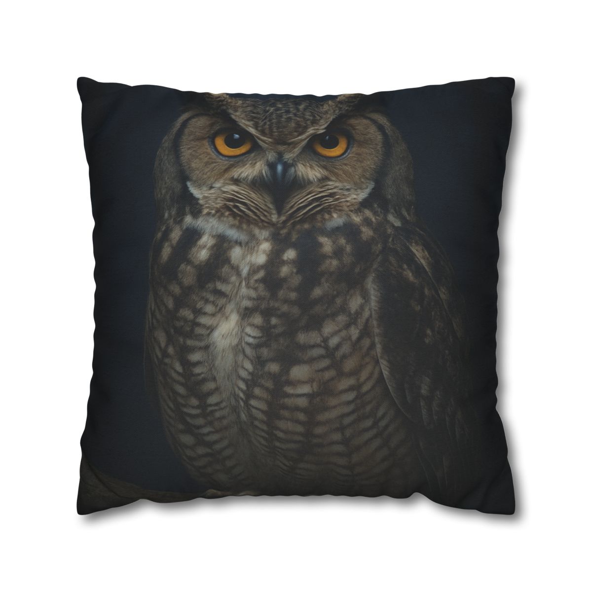 Silent Drift Great Horned Owl personalized pillow covers