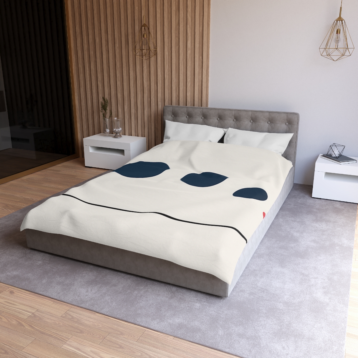 Orbital Triad Over Quiet Line unique patterned duvets