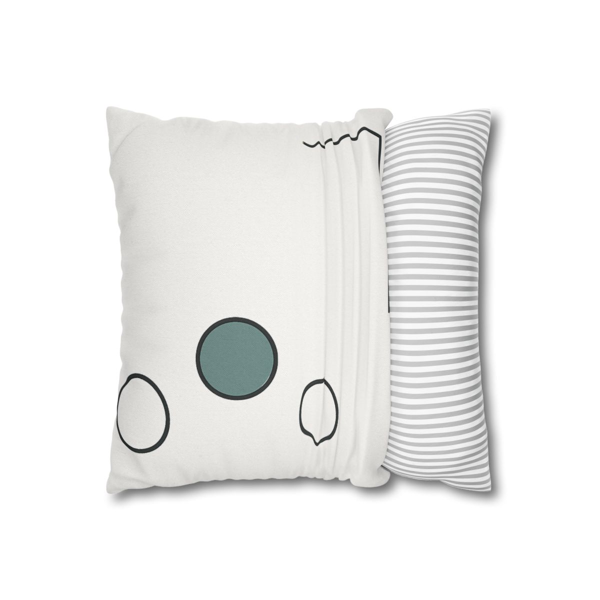 Triad Circles With Corner Frame Pause unique gift pillow cases