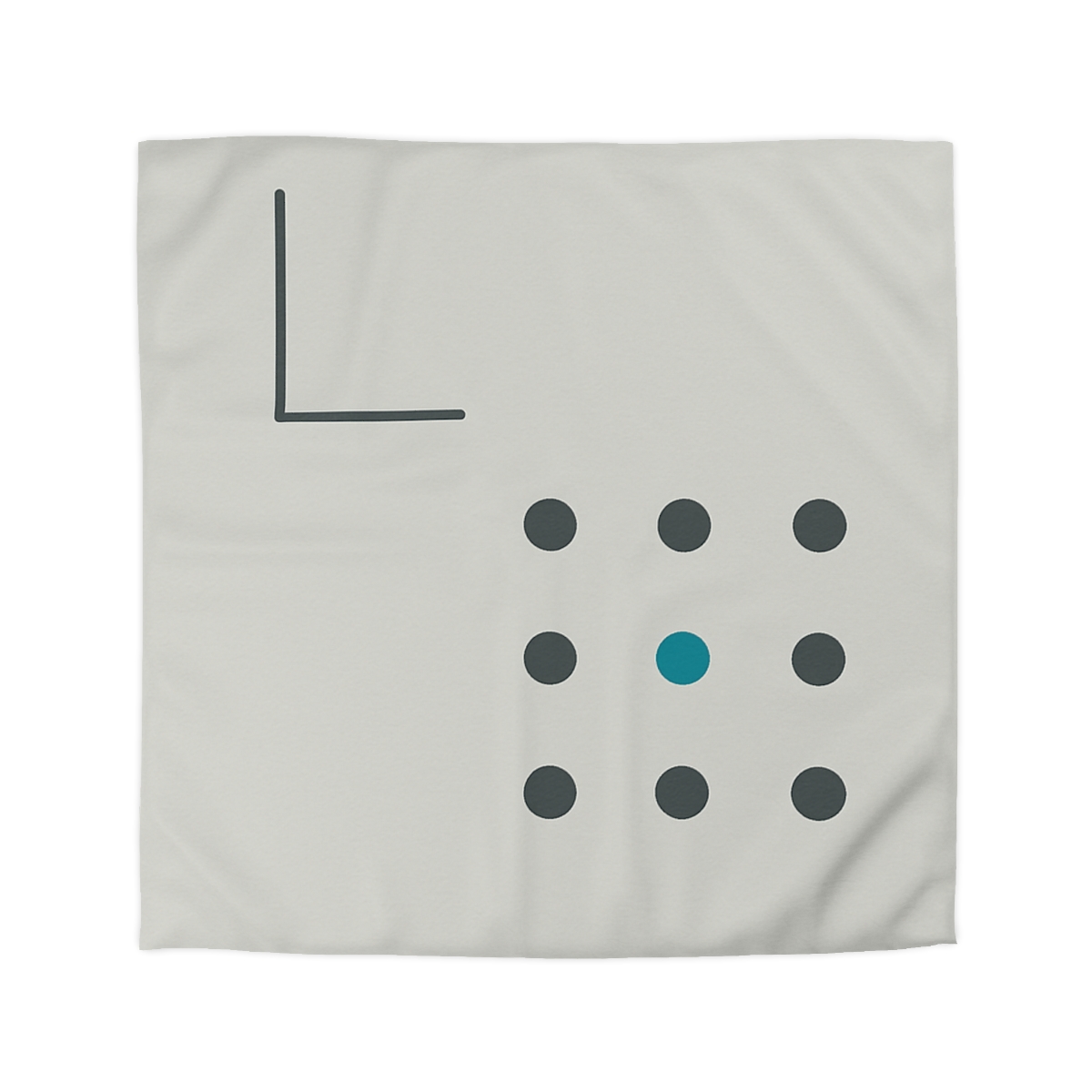 Sparse Dot Grid With Missing Corner designer printed duvets