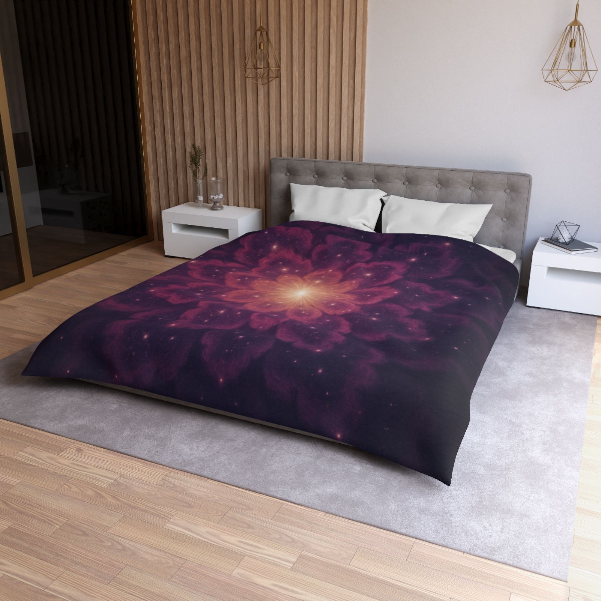 Starburst Fractal Bloom duvets for gifts