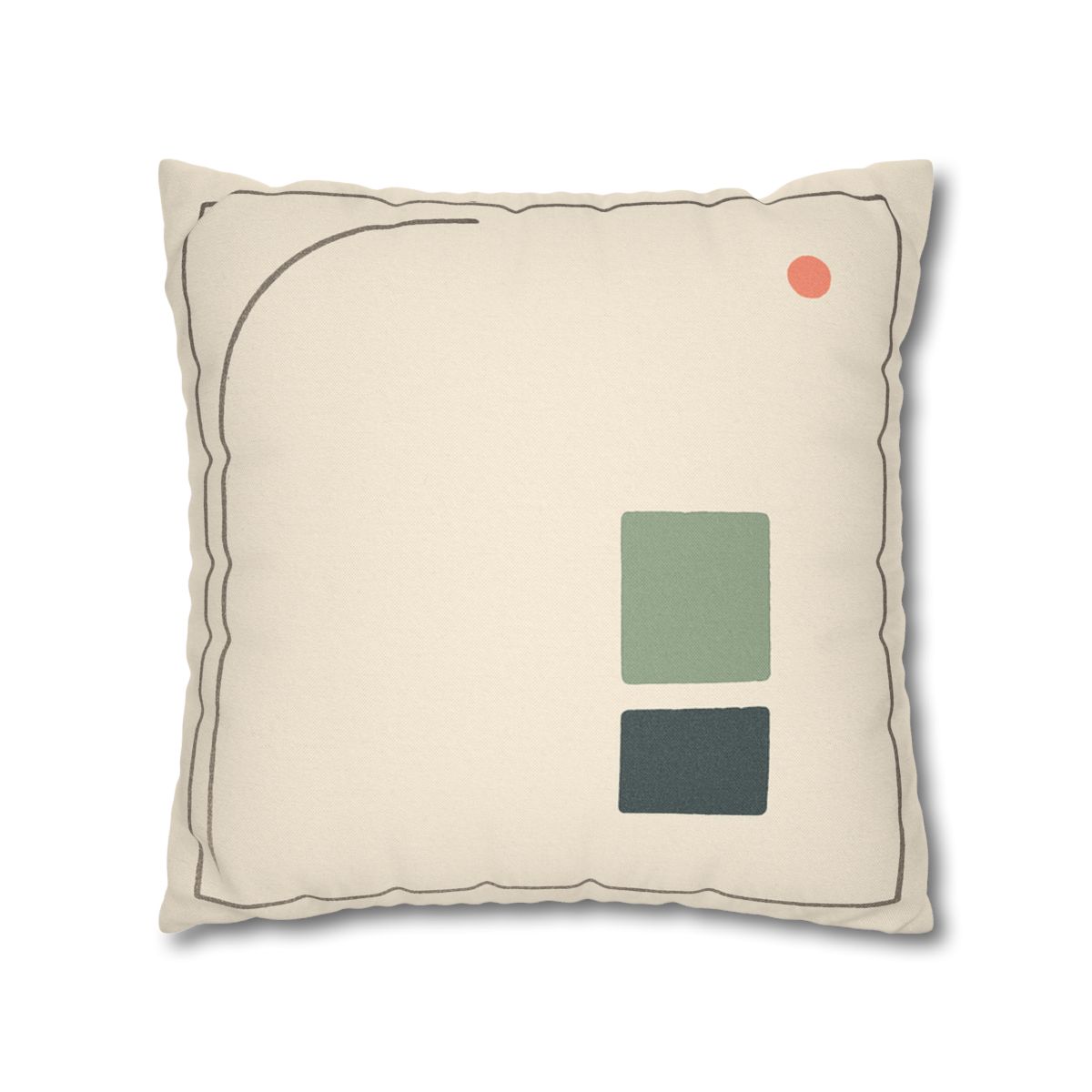 Open Frame With Sliding Arc designer print pillow cases