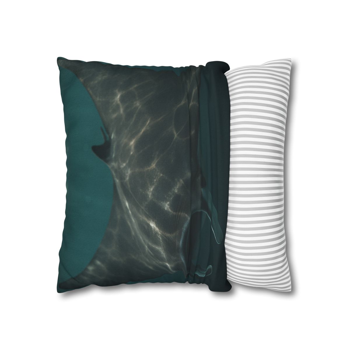Moonlit Drift Giant Manta Ray designer print pillow cases