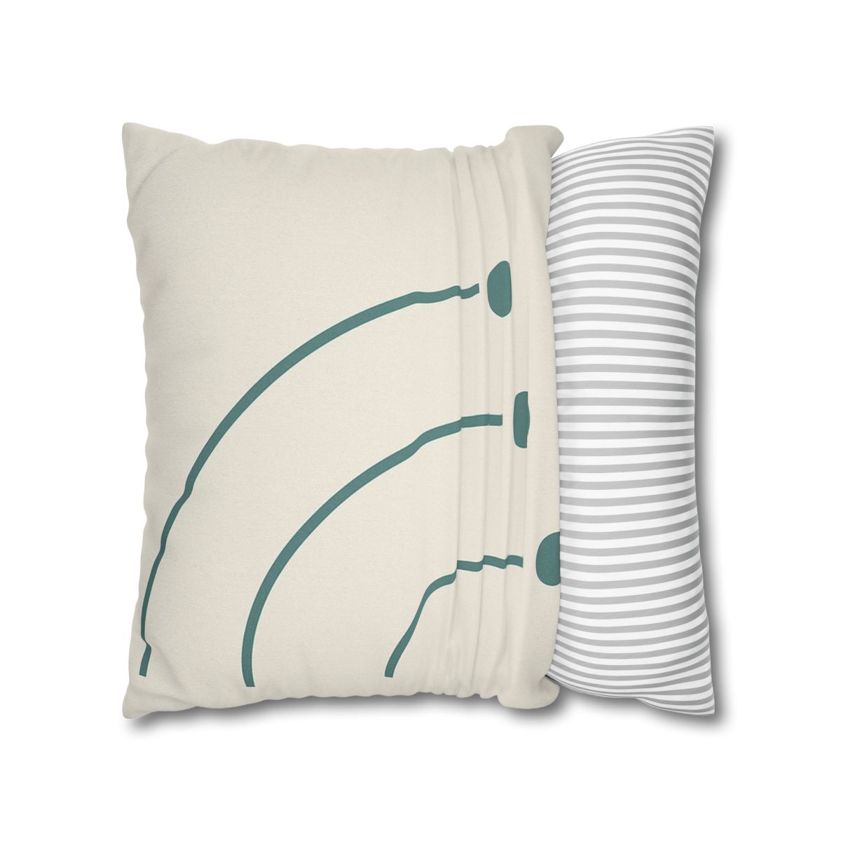 Balanced Arc And Dot Trio personalized pillow covers