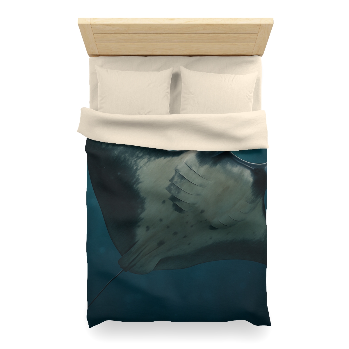 Blue Halo Giant Manta Ray trendy bedroom duvets