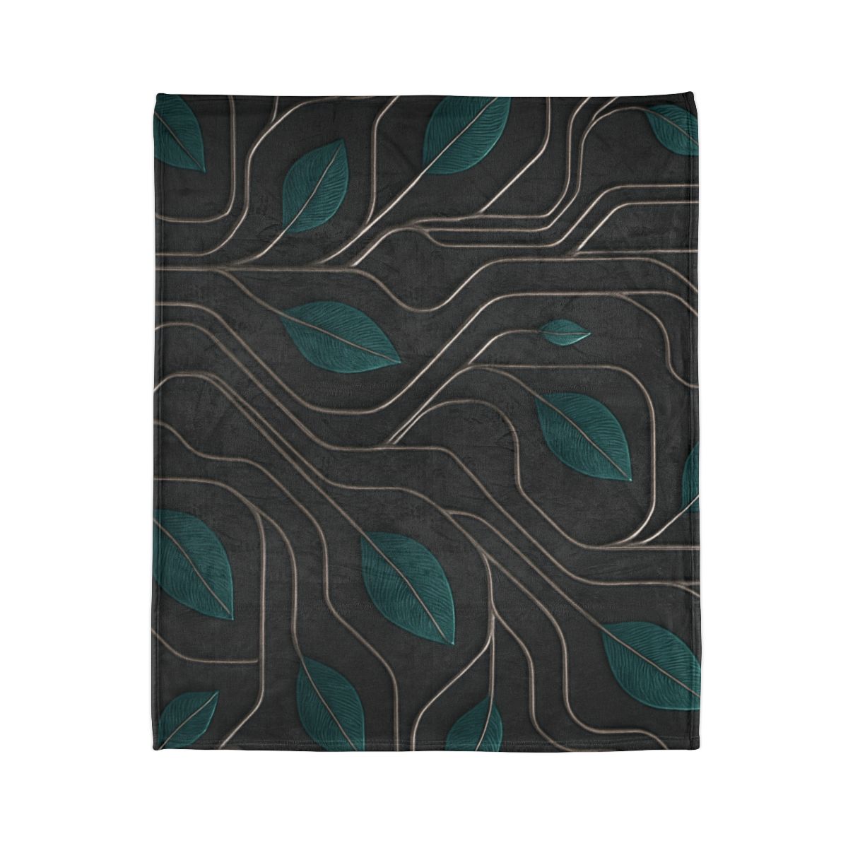 Vine Circuit Filigree soft fleece blankets