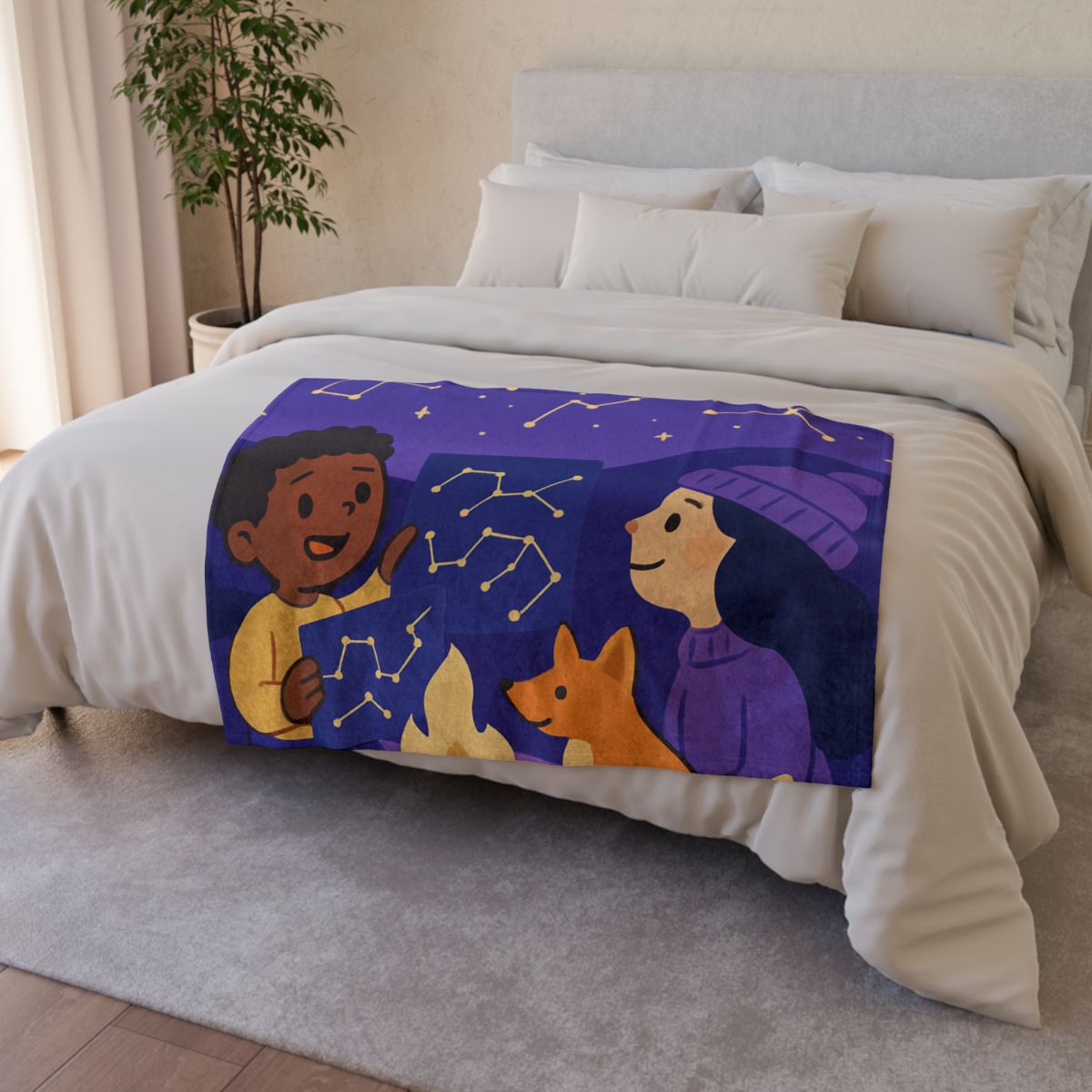 Constellation Camping stylish throw blankets