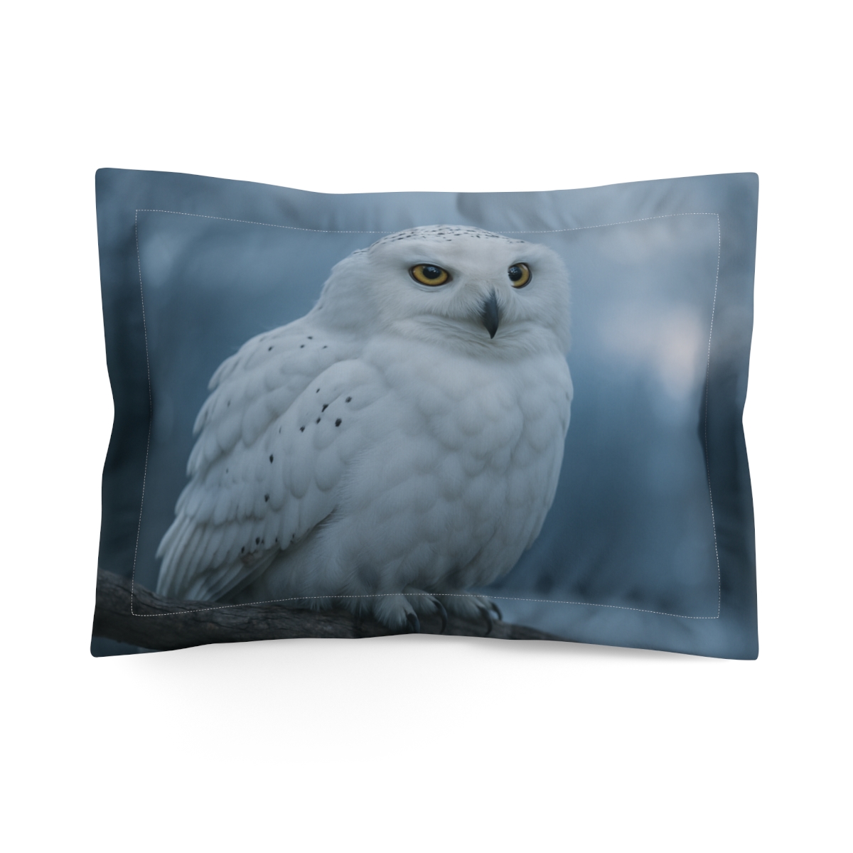 Twilight Watcher Snowy Owl stylish throw pillows