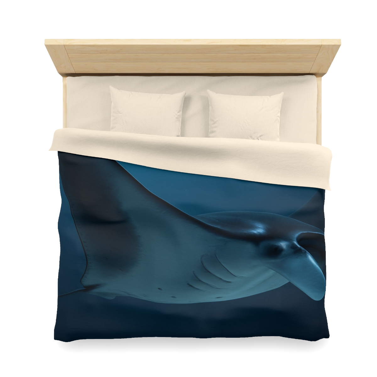 Celestial Glide Manta Ray designer printed duvets
