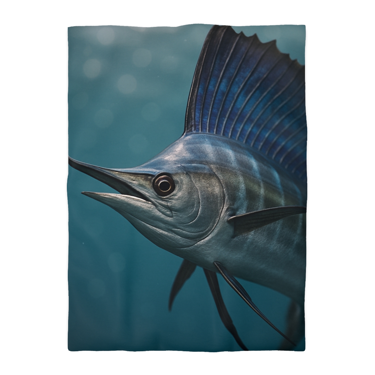 Prismatic Surge Sailfish designer printed duvets