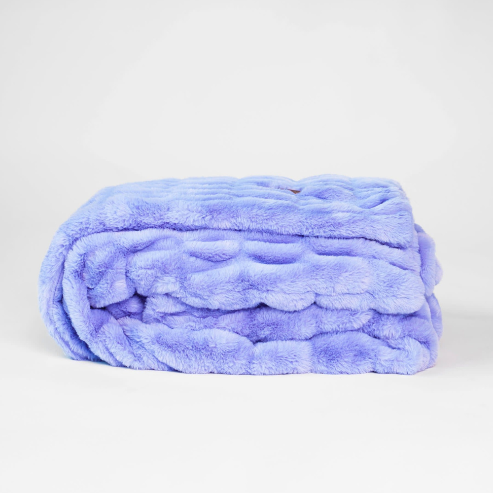 Plush Textured Faux Fur Blanket