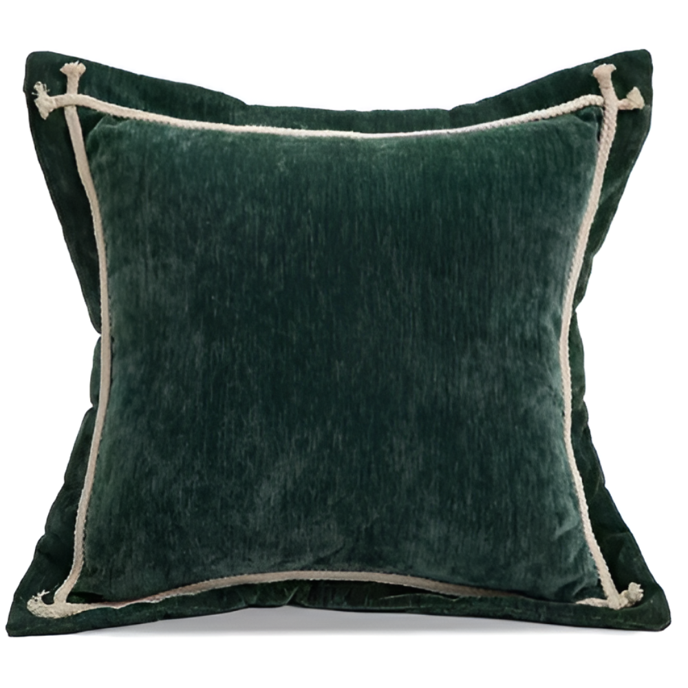 Holiday Woven Plaid Decorative Polyester Square Pillow Cover