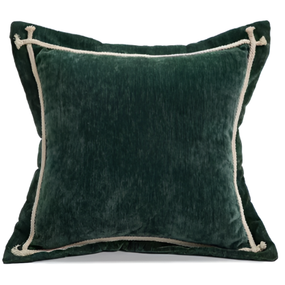 Holiday Woven Plaid Decorative Polyester Square Pillow Cover